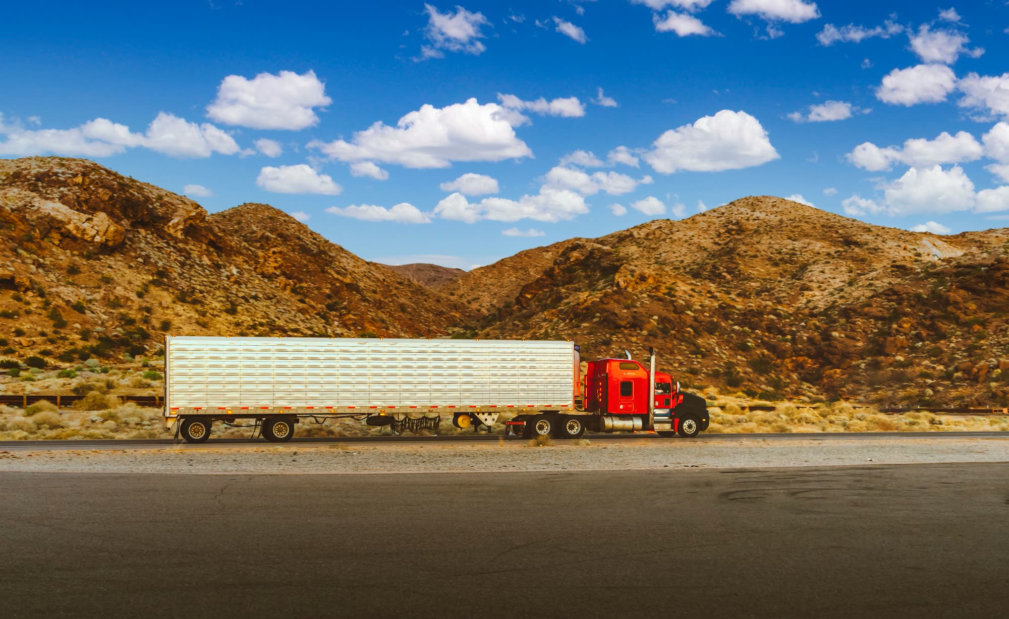 Freight truck on the highway